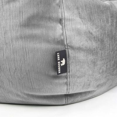 Luxe Decora Alba | Soft Suede Fabric Bean Bag for Best Comfort and Style | Washable | Filled with Polystyrene Beads | Ideal for Kids and Adults (Grey, Medium)