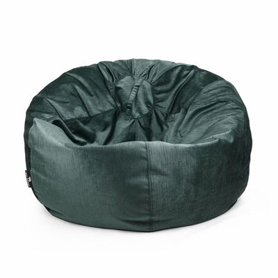 Luxe Decora Alba | Soft Suede Fabric Bean Bag for Best Comfort and Style | Washable | Filled with Polystyrene Beads | Ideal for Kids and Adults (Dark Green, Large)