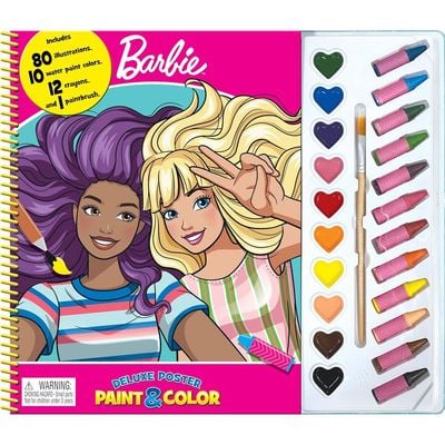 Phidal Mattel Barbie Deluxe Poster Paint & Color