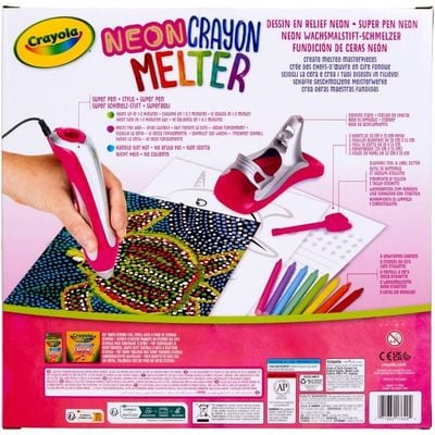 Crayola Neon Crayon Melter Unicorn: Vibrant color melting - Craft supplies for kids - Artistic melting tool