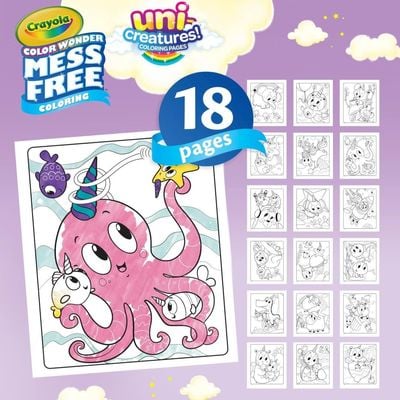 Crayola Color World Foldalope Uni-Creatures: Coloring and crafting fun - Imaginative playtime set - Art supplies for children