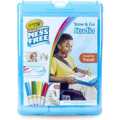 Buy Crayola Color Wonder Stow Go Studio Portable art studio Color Wonder markers Color Wonder markers Artistic playtime set Online Danube Home UAE