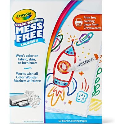 Crayola Color Wonder 50 Blank Coloring Pages: Creative coloring fun - Artistic playtime set - Color Wonder markers compatible