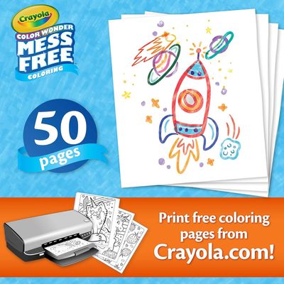 Crayola Color Wonder 50 Blank Coloring Pages: Creative coloring fun - Artistic playtime set - Color Wonder markers compatible