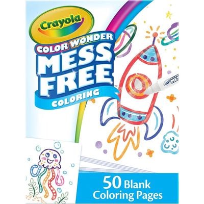 Crayola Color Wonder 50 Blank Coloring Pages: Creative coloring fun - Artistic playtime set - Color Wonder markers compatible