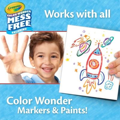 Crayola Color Wonder 50 Blank Coloring Pages: Creative coloring fun - Artistic playtime set - Color Wonder markers compatible