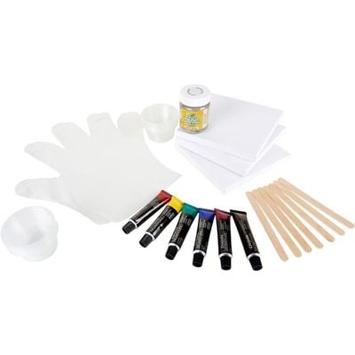 Crayola Signature Make Your Own Paint Pour Canvas Art : Pour painting activity - Canvas painting kit - Artistic pouring set