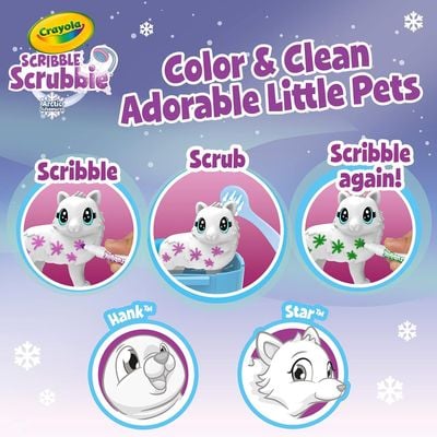 Crayola Scribble Scrubbie Arctic Igloo: Mess-free coloring animals - Washable markers - Interactive toy animals 