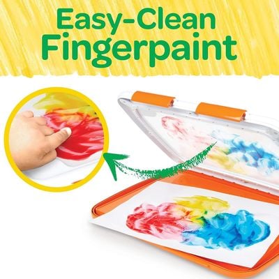 Crayola Easy Clean Fingerpaint: Creative playtime set - Non-toxic fingerpaint - Washable paint for kids