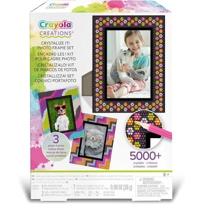 Crayola Creations Crystalize It! Photo Frame Kit: Personalized photo frame activity - Crystal embellishment kit - Art supplies for children