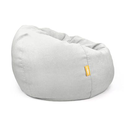 Jumbble Oasis Soft Weave Bean Bag with Removable Layer [Washable] | Cozy Bean Bag Ideal for Indoor Lounging | Kids & Adult | Soft Fabric | Filled with Polystyrene Beads(Kids, White)