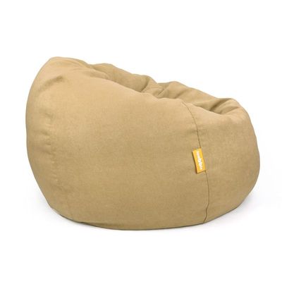 Jumbble Oasis Soft Weave Bean Bag with Removable Layer [Washable] | Cozy Bean Bag Ideal for Indoor Lounging | Kids & Adult | Soft Fabric | Filled with Polystyrene Beads(Kids, Beige)