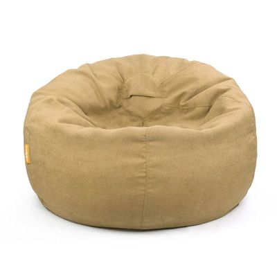 Jumbble Oasis Soft Weave Bean Bag with Removable Layer [Washable] | Cozy Bean Bag Ideal for Indoor Lounging | Kids & Adult | Soft Fabric | Filled with Polystyrene Beads(Kids, Beige)