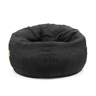 Jumbble Oasis Soft Weave Bean Bag with Removable Layer [Washable] | Cozy Bean Bag Ideal for Indoor Lounging | Kids & Adult | Soft Fabric | Filled with Polystyrene Beads(Kids, Black)