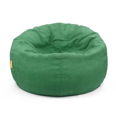 Jumbble Oasis Soft Weave Bean Bag with Removable Layer [Washable] | Cozy Bean Bag Ideal for Indoor Lounging | Kids & Adult | Soft Fabric | Filled with Polystyrene Beads(Kids, Green)