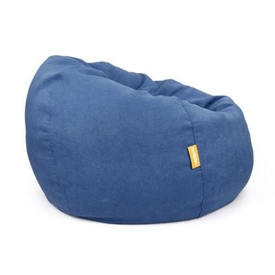 Jumbble Oasis Soft Weave Bean Bag with Removable Layer [Washable] | Cozy Bean Bag Ideal for Indoor Lounging | Kids & Adult | Soft Fabric | Filled with Polystyrene Beads(Kids, Royal Blue)