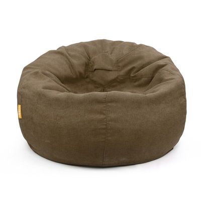 Jumbble Oasis Soft Weave Bean Bag with Removable Layer [Washable] | Cozy Bean Bag Ideal for Indoor Lounging | Kids & Adult | Soft Fabric | Filled with Polystyrene Beads(Kids, Brown)