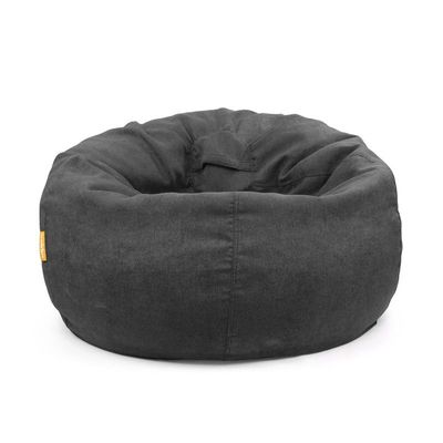 Jumbble Oasis Soft Weave Bean Bag with Removable Layer [Washable] | Cozy Bean Bag Ideal for Indoor Lounging | Kids & Adult | Soft Fabric | Filled with Polystyrene Beads(Kids, Dark Grey)