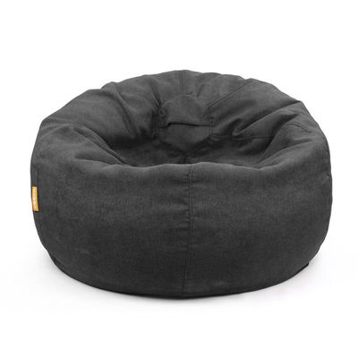 Jumbble Oasis Soft Weave Bean Bag with Removable Layer [Washable] | Cozy Bean Bag Ideal for Indoor Lounging | Kids & Adult | Soft Fabric | Filled with Polystyrene Beads(Kids, Dark Grey)