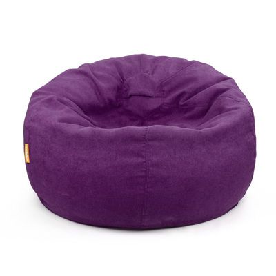 Jumbble Oasis Soft Weave Bean Bag with Removable Layer [Washable] | Cozy Bean Bag Ideal for Indoor Lounging | Kids & Adult | Soft Fabric | Filled with Polystyrene Beads(Kids, Purple)