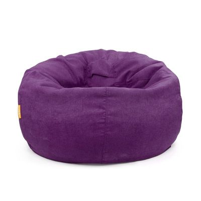 Jumbble Oasis Soft Weave Bean Bag with Removable Layer [Washable] | Cozy Bean Bag Ideal for Indoor Lounging | Kids & Adult | Soft Fabric | Filled with Polystyrene Beads(Kids, Purple)