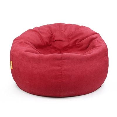 Jumbble Oasis Soft Weave Bean Bag with Removable Layer [Washable] | Cozy Bean Bag Ideal for Indoor Lounging | Kids & Adult | Soft Fabric | Filled with Polystyrene Beads(Kids, Red)