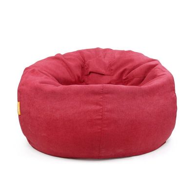 Jumbble Oasis Soft Weave Bean Bag with Removable Layer [Washable] | Cozy Bean Bag Ideal for Indoor Lounging | Kids & Adult | Soft Fabric | Filled with Polystyrene Beads(Kids, Red)