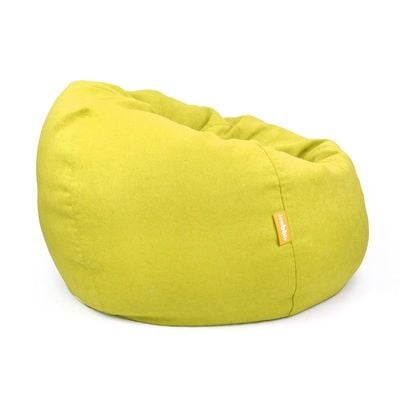 Jumbble Oasis Soft Weave Bean Bag with Removable Layer [Washable] | Cozy Bean Bag Ideal for Indoor Lounging | Kids & Adult | Soft Fabric | Filled with Polystyrene Beads(Kids, Yellow)