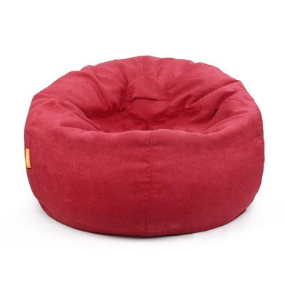 Jumbble Oasis Soft Weave Bean Bag with Removable Layer [Washable] | Cozy Bean Bag Ideal for Indoor Lounging | Kids & Adult | Soft Fabric | Filled with Polystyrene Beads(Large, Red)