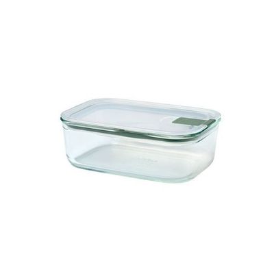 Mepal - Glass food container EasyClip - Glass food containers with lids - Click closure - Suitable for the microwave, steamer, oven, refrigerator & freezer - Airtight & leakproof - 1000 ml - Nordic