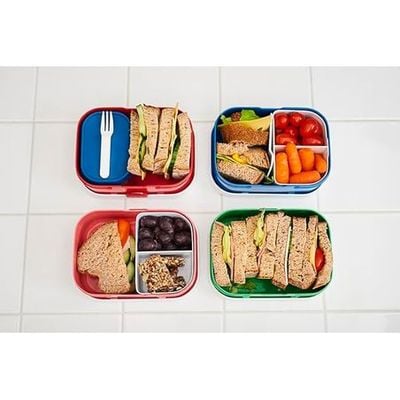 Mepal - Lunch Box Campus - Bento Lunch Box For Children - Lunch Box With Bento Compartment & Fork - Lunch Box With Clip Closure - BPA-free & Dishwasher Safe - 750 ml - Dino