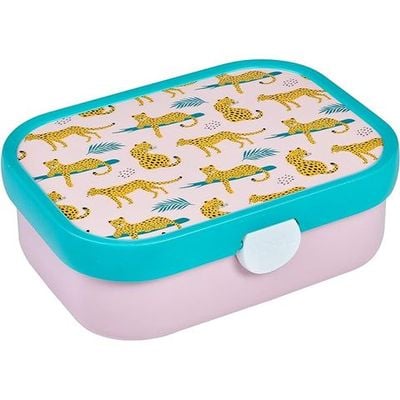 Mepal - Lunch Box Campus - Bento Lunch Box For Children - Lunch Box With Bento Compartment & Fork - Lunch Box With Clip Closure - BPA-free & Dishwasher Safe - 750 ml - Leopard