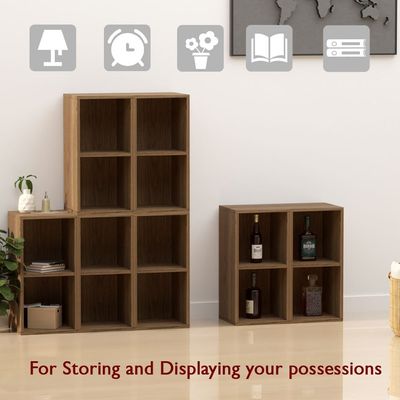 Mahmayi Wooden Storage Display Shelves 2-Tier Freestanding, Box Shelves, Top Shelf for Decoration Ideal for Storing and Displaying your possessions - Zabrano