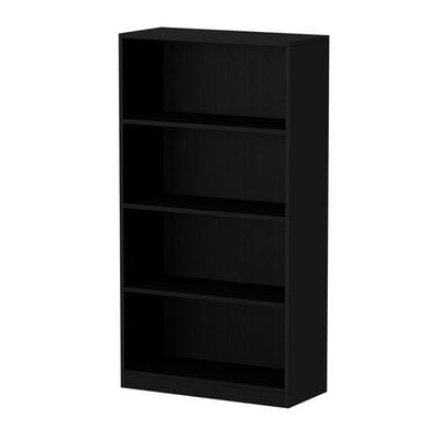 Mahmayi Wooden Storage Display Shelves 4-Tier Freestanding, Top Shelf for Decoration Ideal for Storing and Displaying your possessions - Black