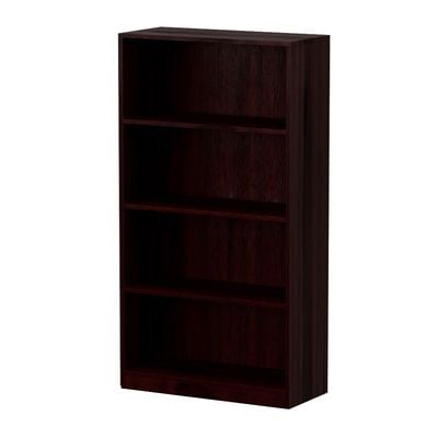 Mahmayi Wooden Storage Display Shelves 4-Tier Freestanding, Top Shelf for Decoration Ideal for Storing and Displaying your possessions - Dark Walnut