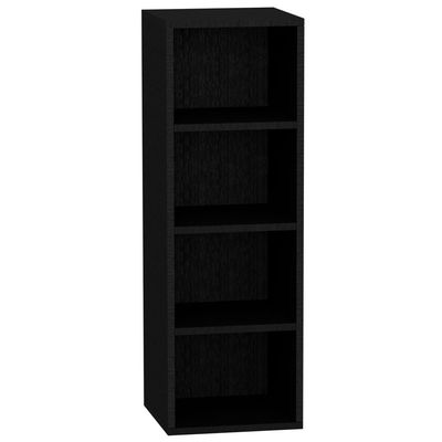 Mahmayi Wooden Storage Display Shelves 4-Tier Freestanding, Box Shelves, Top Shelf for Decoration Ideal for Storing and Displaying your possessions - Black