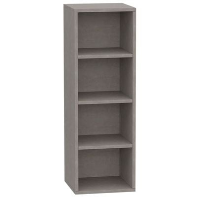 Mahmayi Wooden Storage Display Shelves 4-Tier Freestanding, Box Shelves, Top Shelf for Decoration Ideal for Storing and Displaying your possessions - Light Concrete