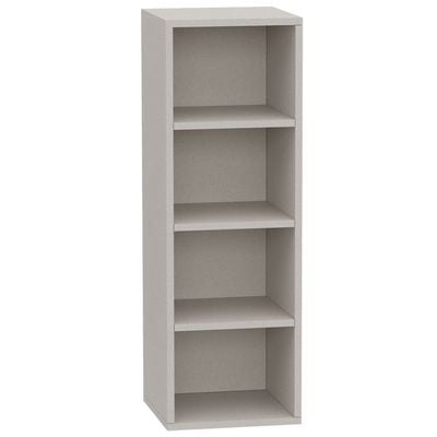 Mahmayi Wooden Storage Display Shelves 4-Tier Freestanding, Box Shelves, Top Shelf for Decoration Ideal for Storing and Displaying your possessions - Light Grey