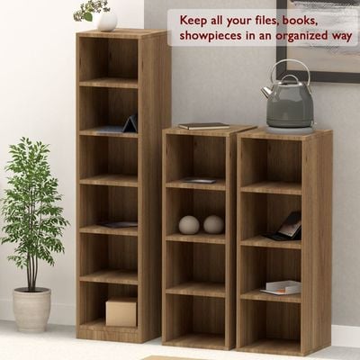 Mahmayi Wooden Storage Display Shelves 4-Tier Freestanding, Box Shelves, Top Shelf for Decoration Ideal for Storing and Displaying your possessions - Zabrano