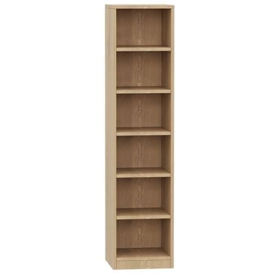 Mahmayi Wooden Storage Display Shelves 6-Tier Freestanding, Box Shelves, Top Shelf for Decoration Ideal for Storing and Displaying your possessions - Light Imperia