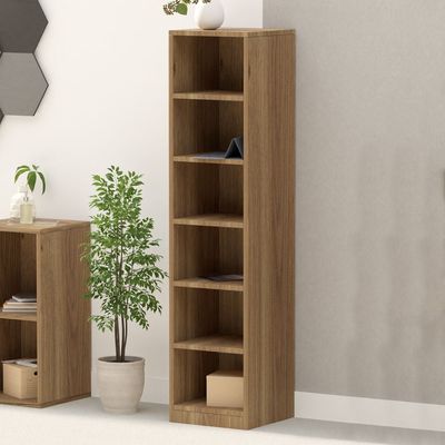 Mahmayi Wooden Storage Display Shelves 6-Tier Freestanding, Box Shelves, Top Shelf for Decoration Ideal for Storing and Displaying your possessions - Zabrano