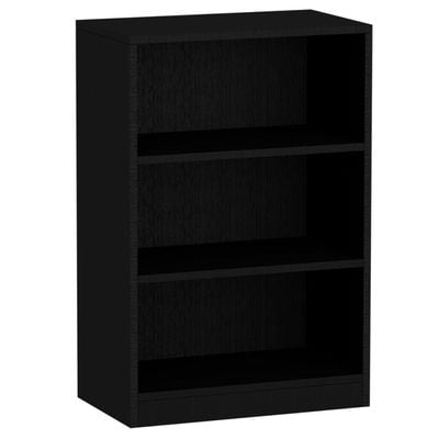 Mahmayi Wooden Storage Display Shelves 3-Tier Freestanding, Top Shelf for Decoration Ideal for Storing and Displaying your possessions - Black