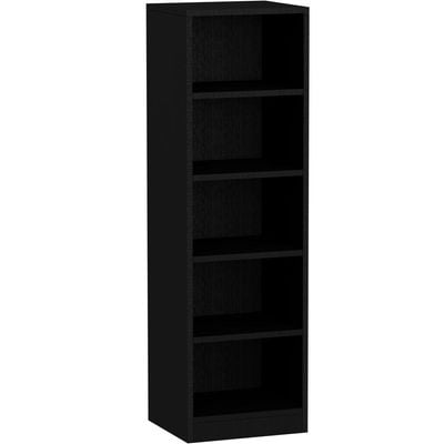 Mahmayi Wooden Storage Display Shelves 5-Tier Freestanding, Top Shelf for Decoration Ideal for Storing and Displaying your possessions - Black