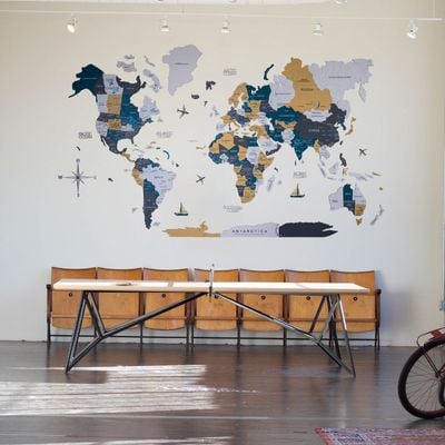 Wooden World Map - Country | S (73 x 49cm)