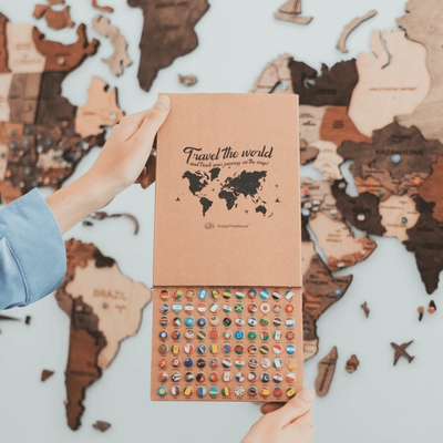 Flag Push Pins for Wooden World Map _ Enjoy The Wood