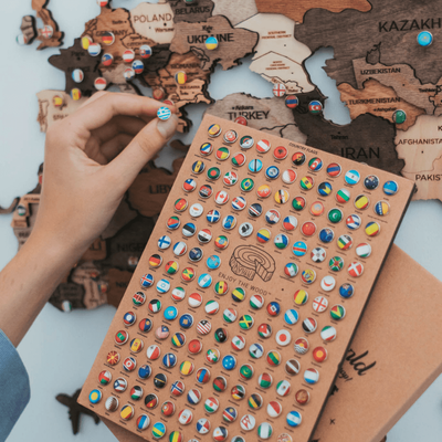 Flag Push Pins for Wooden World Map _ Enjoy The Wood