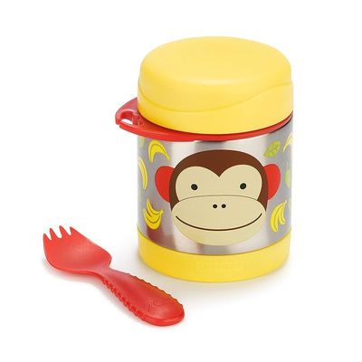 Skip Hop Zoo Insulated Little Kid Food Jar Monkey