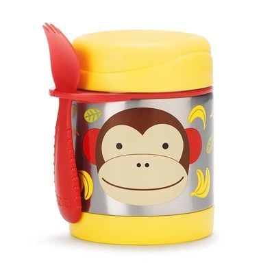 Skip Hop Zoo Insulated Little Kid Food Jar Monkey