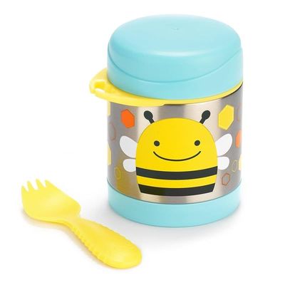 Skip Hop Zoo Insulated Food Jar, Bee, 325 ml, Stainless Steel Body, Multicolor (252379)