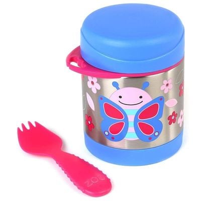 Skip Hop Zoo Insulated Food Jar, BPA/Phthalate Free, Butterfly, Multicolour